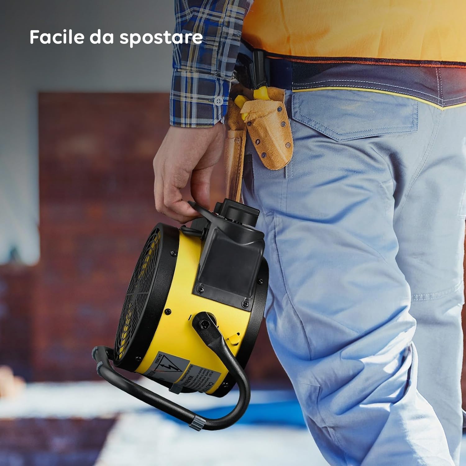 Avilia Termoventilatore in Ceramica con 3 Livelli di Riscaldamento per Ogni Esigenza 2000W - Ideale per Riscaldare Velocemente Piccoli Ambienti Come Camera, Ufficio o Bagno con Sistema di Sicurezza
