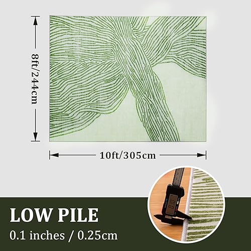 Miniatura 14 de YIHOUSE Alfombras de área de 5 x 8 pies, alfombra lavable abstracta, moderna alfombra blanca y negra para dormitorio, sala de estar, comedor, Modern