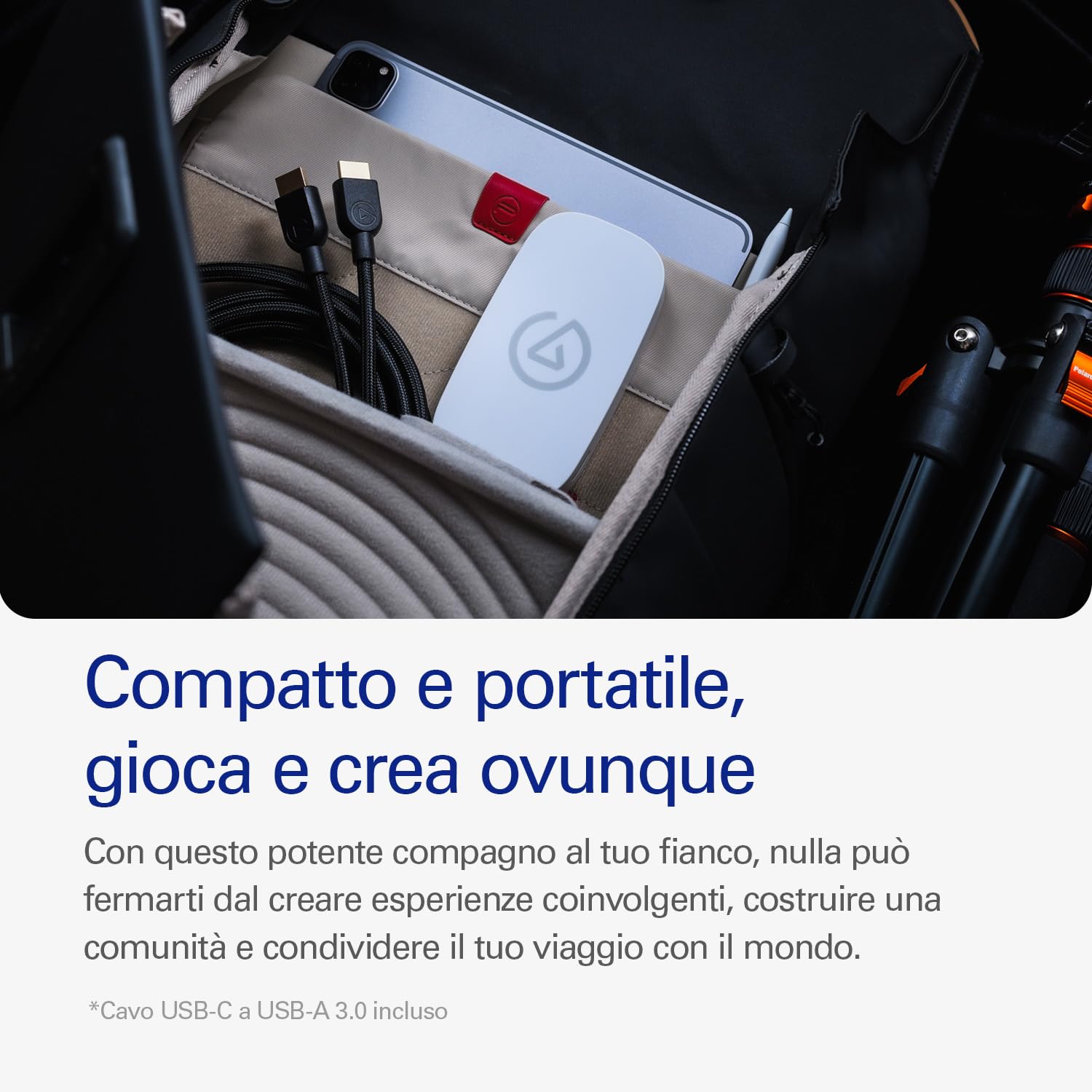 Elgato Game Capture Neo - scheda di acquisizione portatile USB 4K60 HDR passthrough, registrazione video 1080p60 – PS5|Xbox|Nintendo Switch 2|iPhone - OBS, Quicktime ecc. - portatile|PC|Mac|iPad