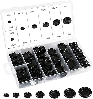 170 Pièces Passe Fils en Caoutchouc Passe Fils Caoutchouc Bouchon de Trou Bouchons en Caoutchouc Rondelle Joint Torique pour Câble et Connecteur Auto Machine Pompe À Eau Tuyau