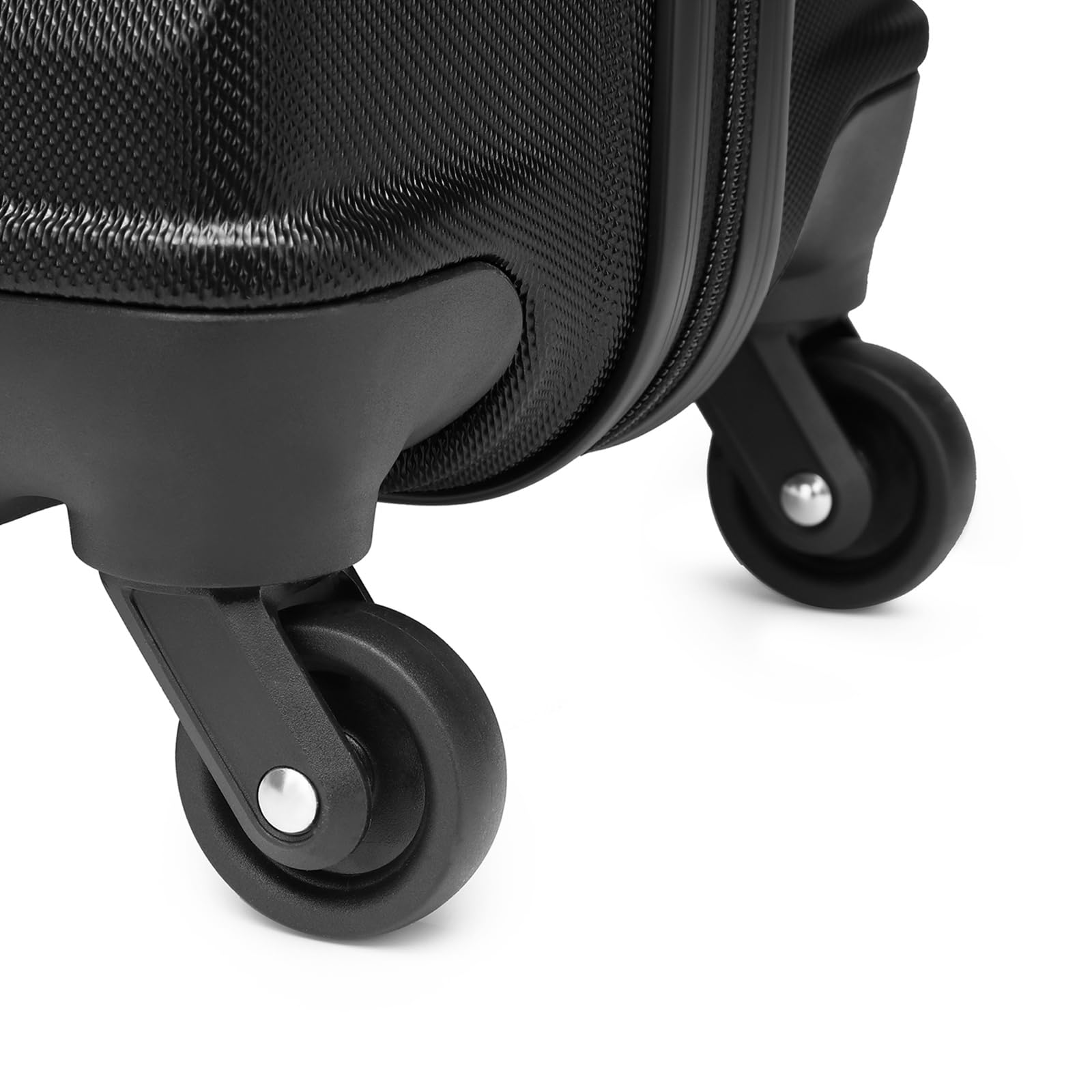 Kono Valigia rigida in ABS+PC con 4 ruote girevoli e serratura TSA, Nero , 28" Large, Valigia