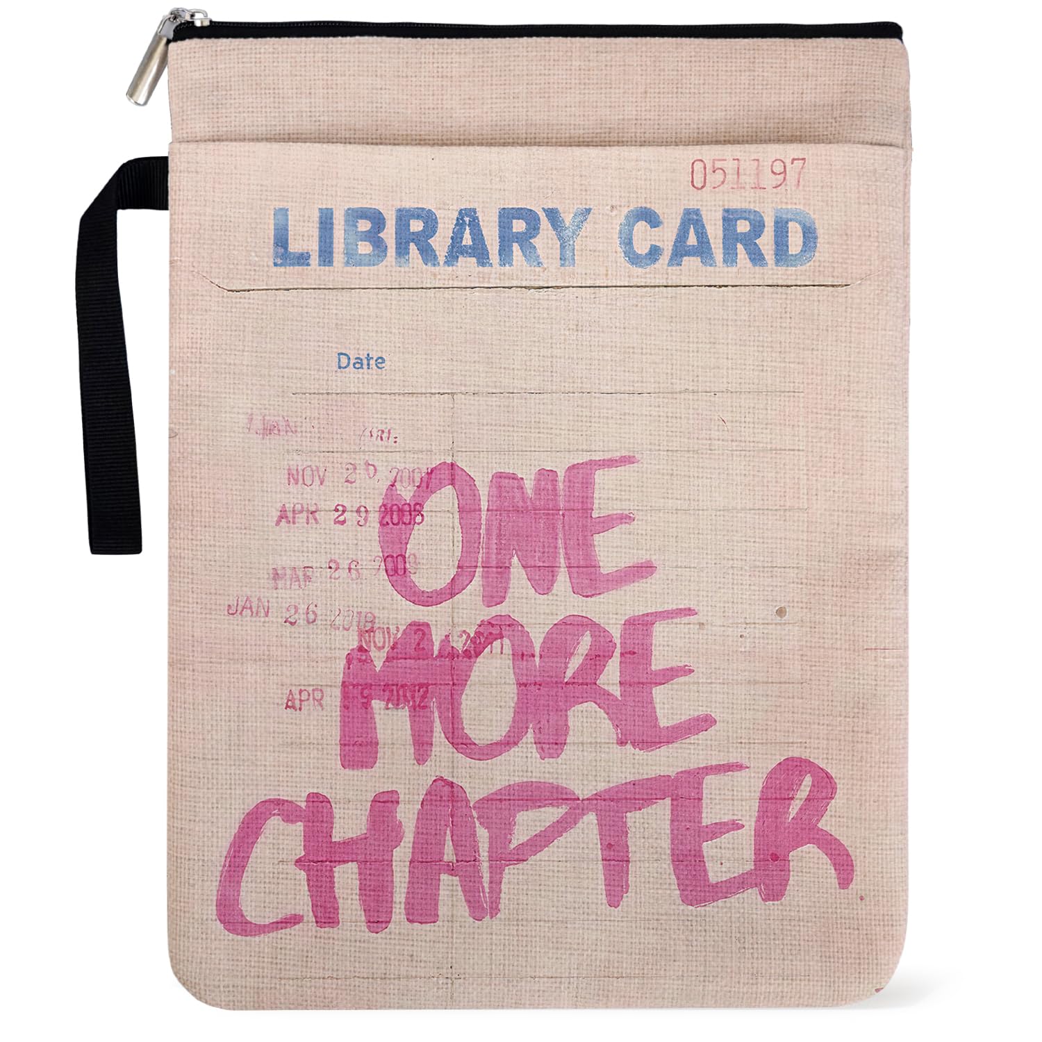 One More Chapter Book Sleeve for Book Lovers, Paperback Sleeve for Librarian Lovers Bookish Group Club Gifts for Women, Book Cover with Zipper and