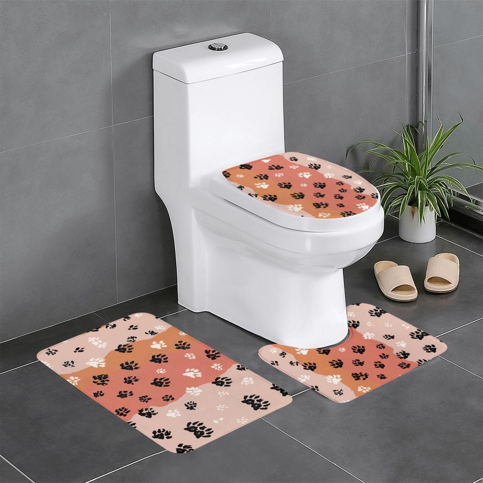 Tapis de salle de bain antidérapants pour coiffeuse et toilettes design