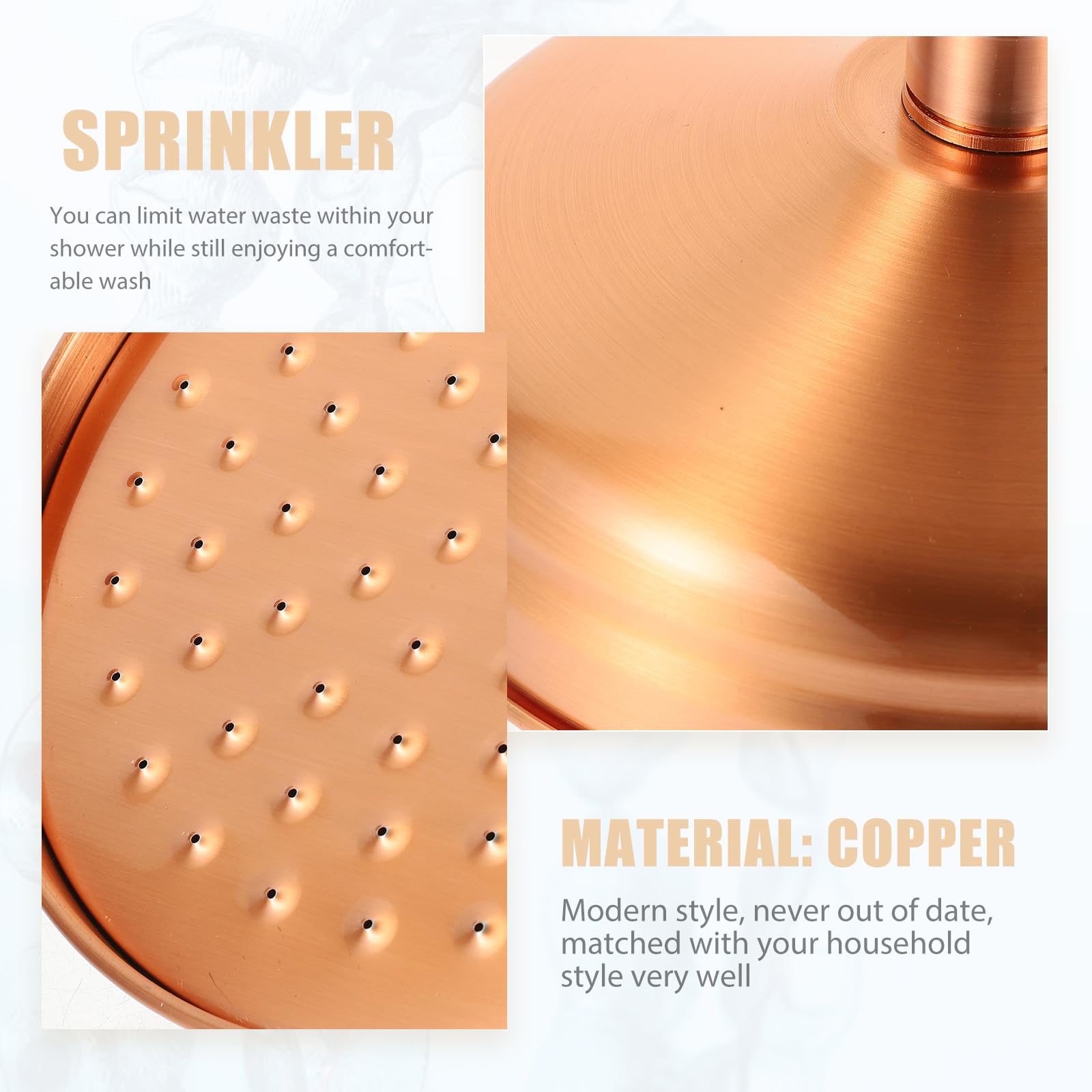 DOITOOL Cabezal De Ducha De Cobre Estilo Antiguo 8 Pulgadas Rociador De Baño Con Boquilla De Silicona Fácil Instalación Para Uso En Hogar