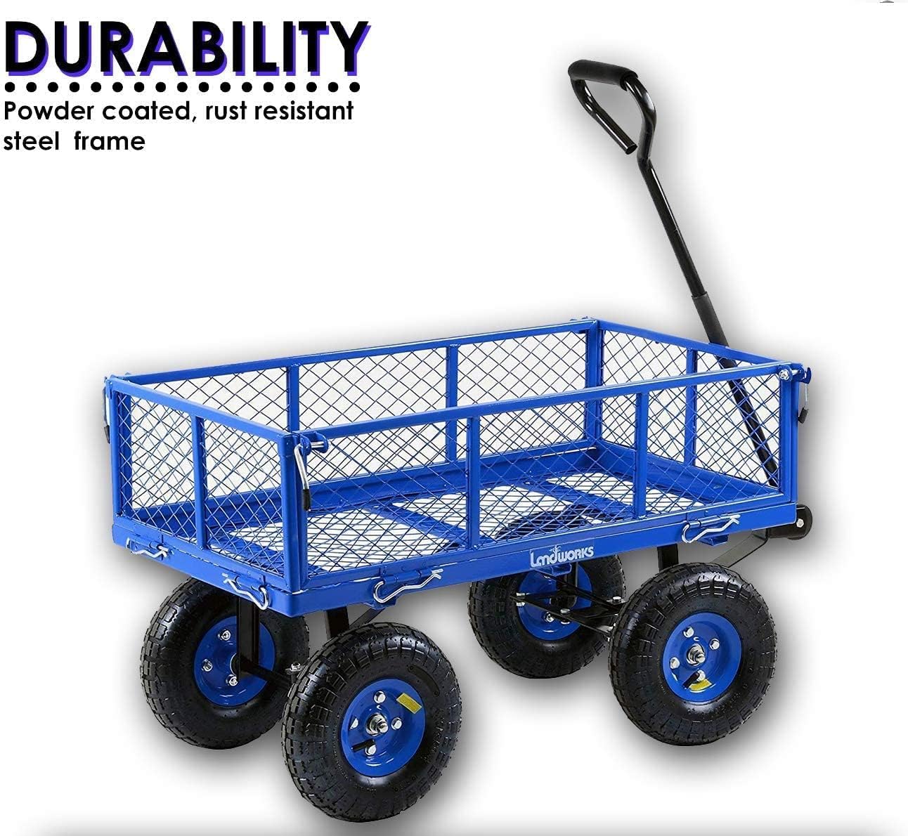 Buy Landworks Lawn/Garden Utility Cart/Wagon 400 lbs & Earth Auger