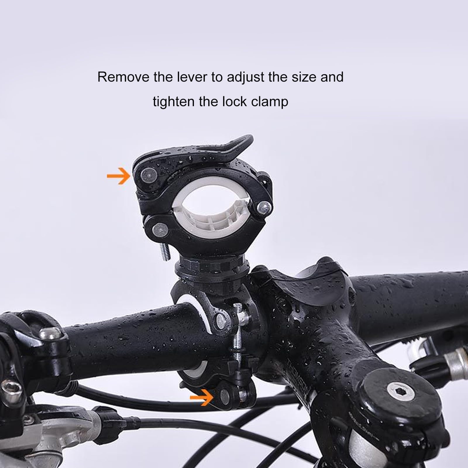 Shurhome Durability LEDs Headlight Clamp Universals Bike Light Brackets Headlight Clip During Nighttimes Cycling