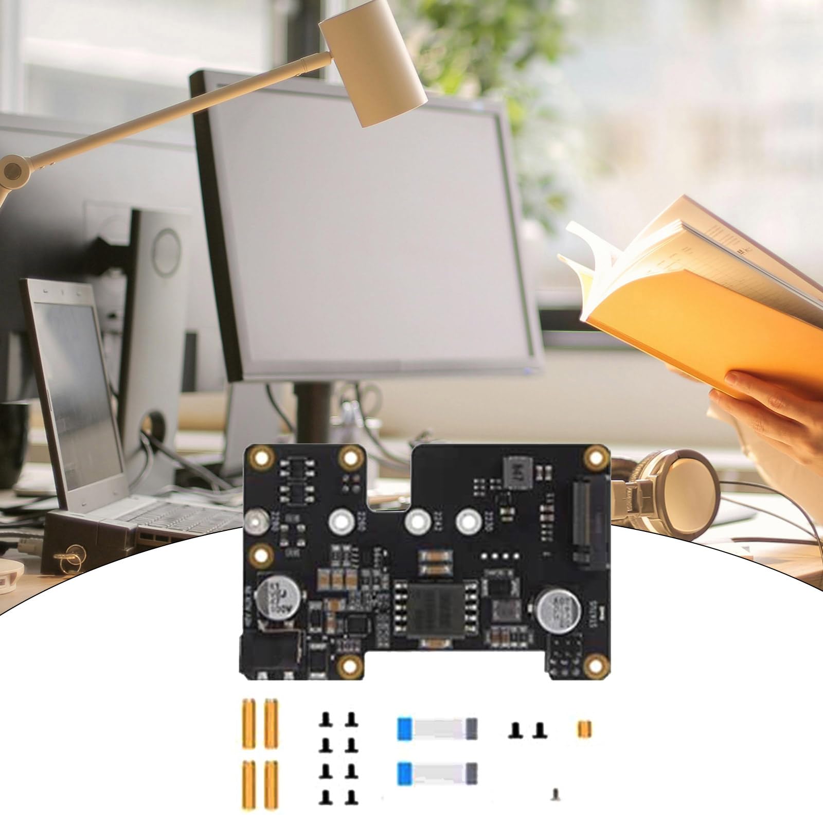 Generisch X1012 - Scheda di espansione Power Over Ethernet, inferiore, con custodia | Scheda disco PCIe a NVMe States per 2230 / 2242 / 2260 / 2280, modulo di espansione Ethernet per 5, supportato