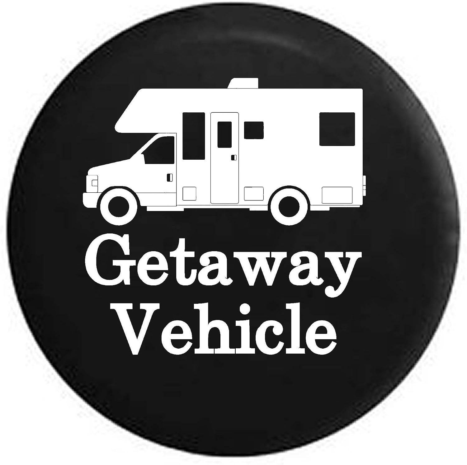 Pike Getaway Vehicle Funny Travel RV Camper Trailer Spare Tire Cover Black 31 in