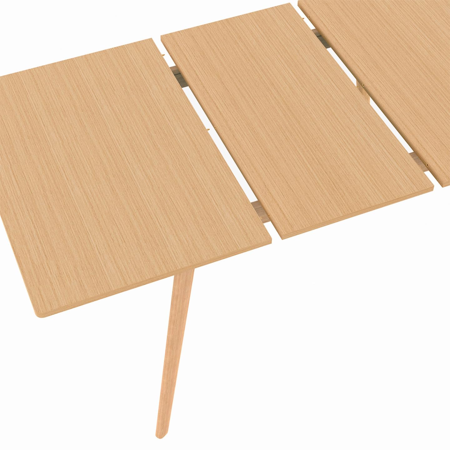 IDMarket - Mesa de comedor extensible rectangular Noor 4-8 personas, efecto madera 110-150 cm
