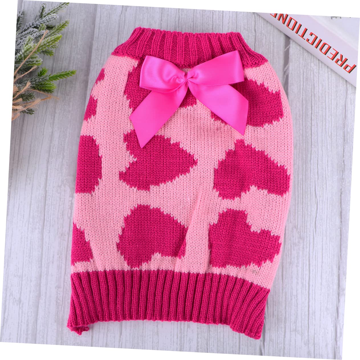 Toddmomy Pull Élégant pour Chien 3 Pièces Motif Cœur Confortable pour Les Fêtes Et Les Activités De Plein Air Taille XS (Rose)