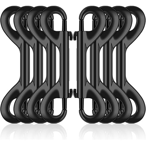 ERKOON Extra Large 4-7/10 inch Double Ended Bolt Snaps Hooks 220lbs Load Capacity Zinc Alloy Double Sided Clips Heavy Duty Trigger Snap for Dogs Leashes/Water Bucket/Horse Feed/Hammocks (8 Pack)
