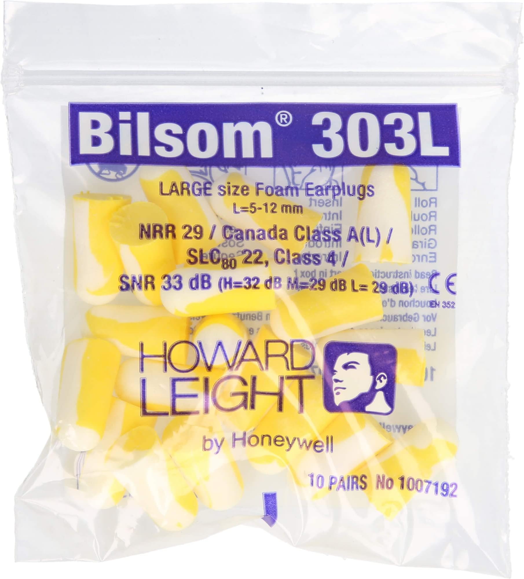 Bilsom 303S Earplugs Pocket Pack, Pack of 20, 303S