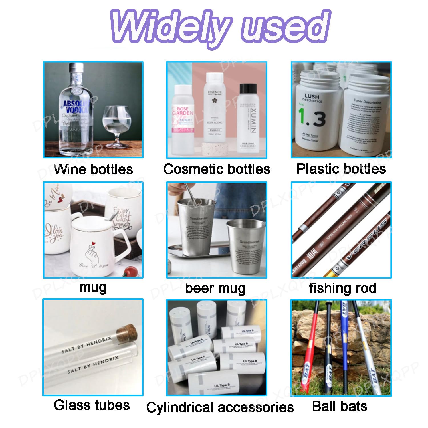 Drukarka sitodrukowa do produktów cylindrycznych i stożkowych, regulowana rama, zakres pionowy 200 mm, kompatybilna z ekranami 260 x 450 mm, idealna do kubków, rur i kijów baseballowych