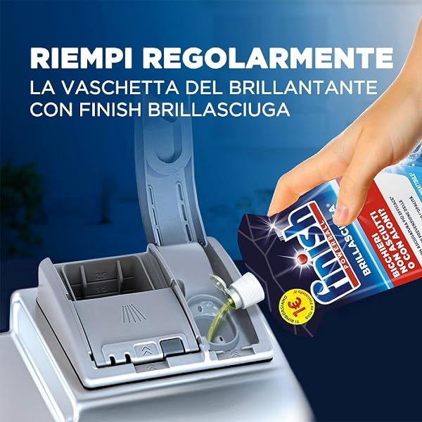 Finish Dishwasher Brightener, Dishwasher Additive, Lemon, 500 ml (Pack of 2 Brillasciuga). Refund of 2 €, or 1 € for each product with the badge purchased - 5