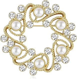 Sponsored Ad - TOVABA Christmas Brooch Pin for Women Gold Sliver Deer Rhinestone Crystal Vintage Brooches Xmas Party Fashi...