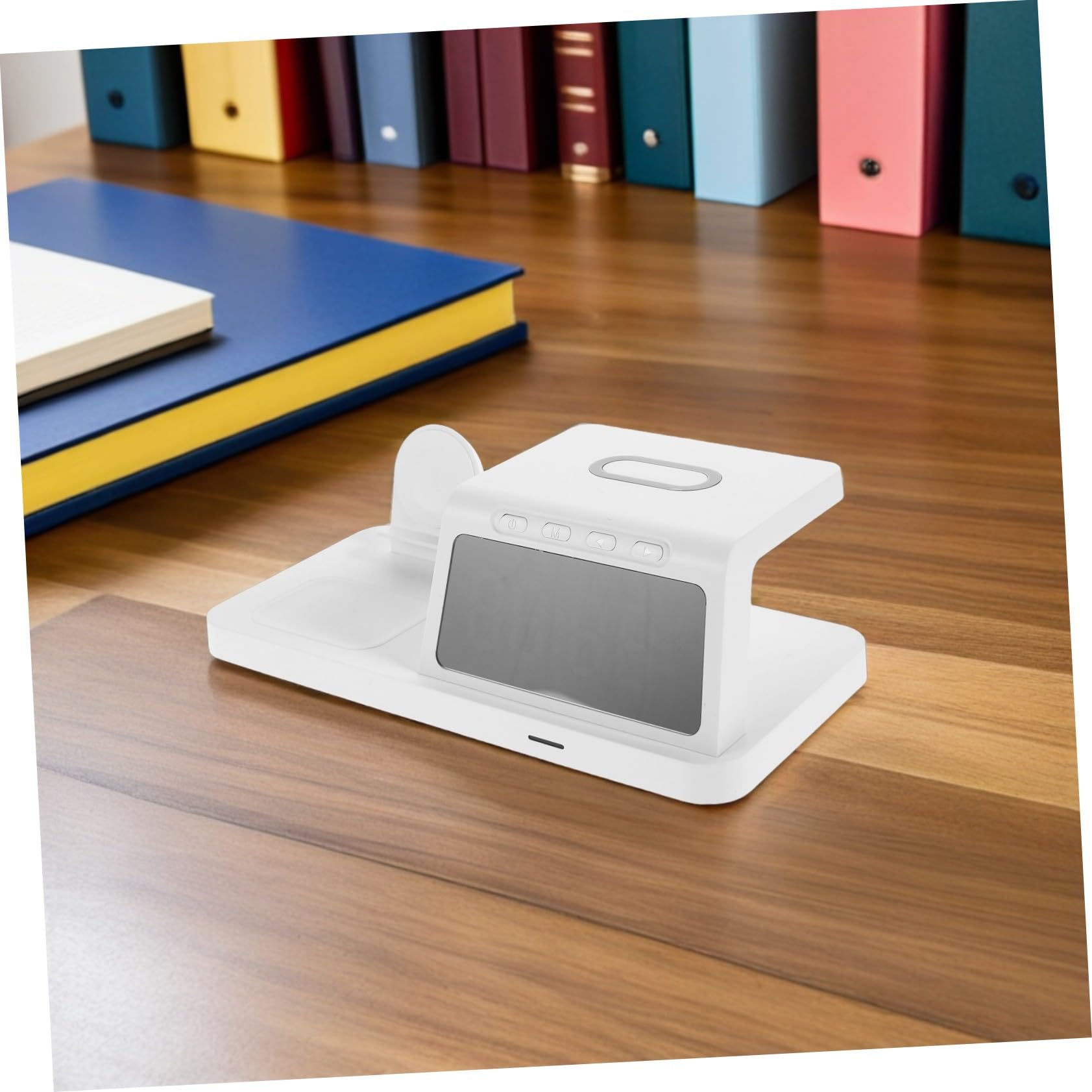 15w Caricatore Wireless con Orologio Dock di Ricarica Rapida da Supporto per Ricarica Wireless Adatto per Smartphone per Comodino e Ufficio
