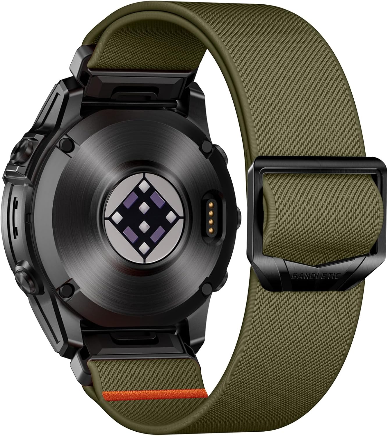 Bandletic Stretchy Nylon Band Compatible with Garmin Fenix 6X Band, Sport Easy-Fit 26mm Watch Band for Fenix 8 51mm/7X/7X Pro/6X Pro/5X/5X Plus/3/3 HR/Instinct 2X/Tactix/Enduro/Descent/Epix Pro 51mm