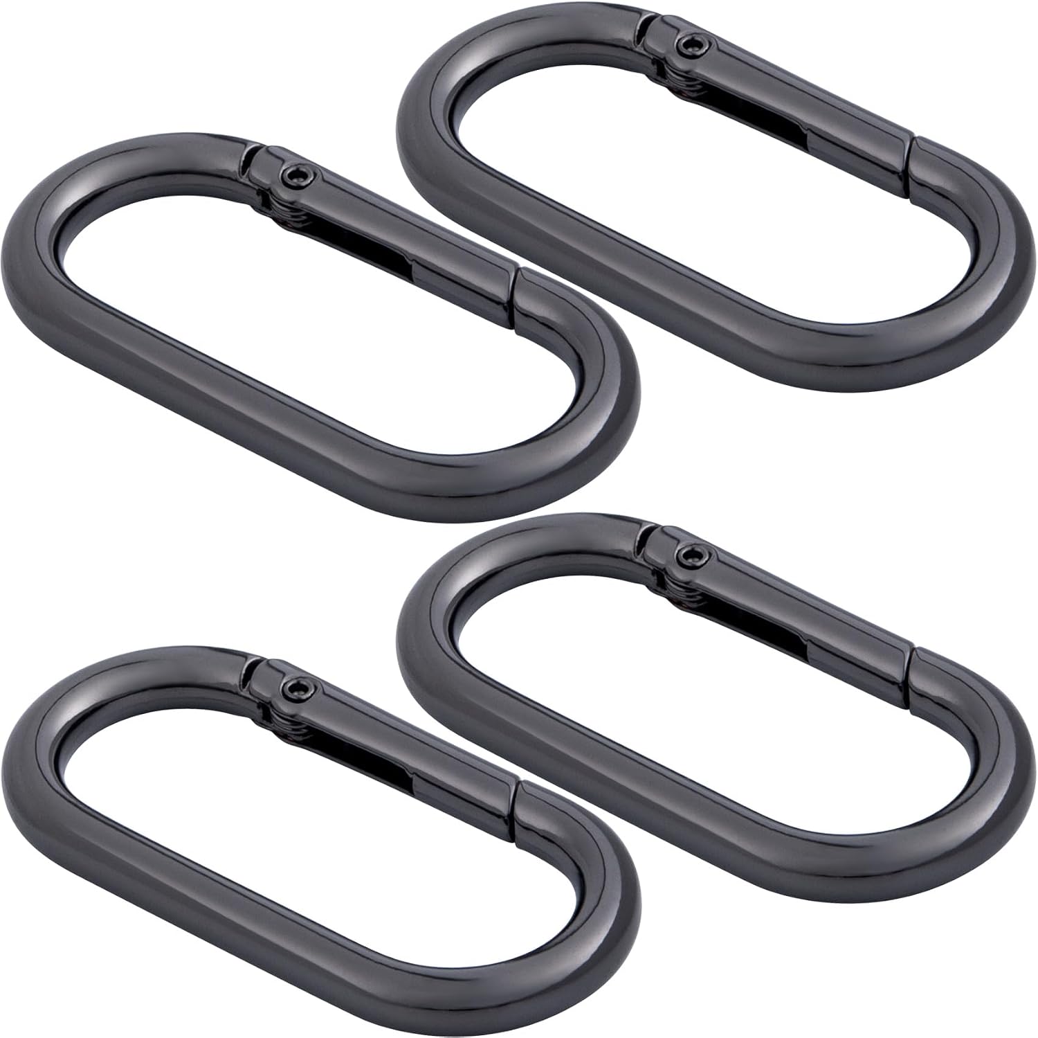 Oval Spring Ring Clips, Metal Keyring Purse Clip, Heavy Duty Opening O Ring Carabiner for Keychains,Backpacks, Keys