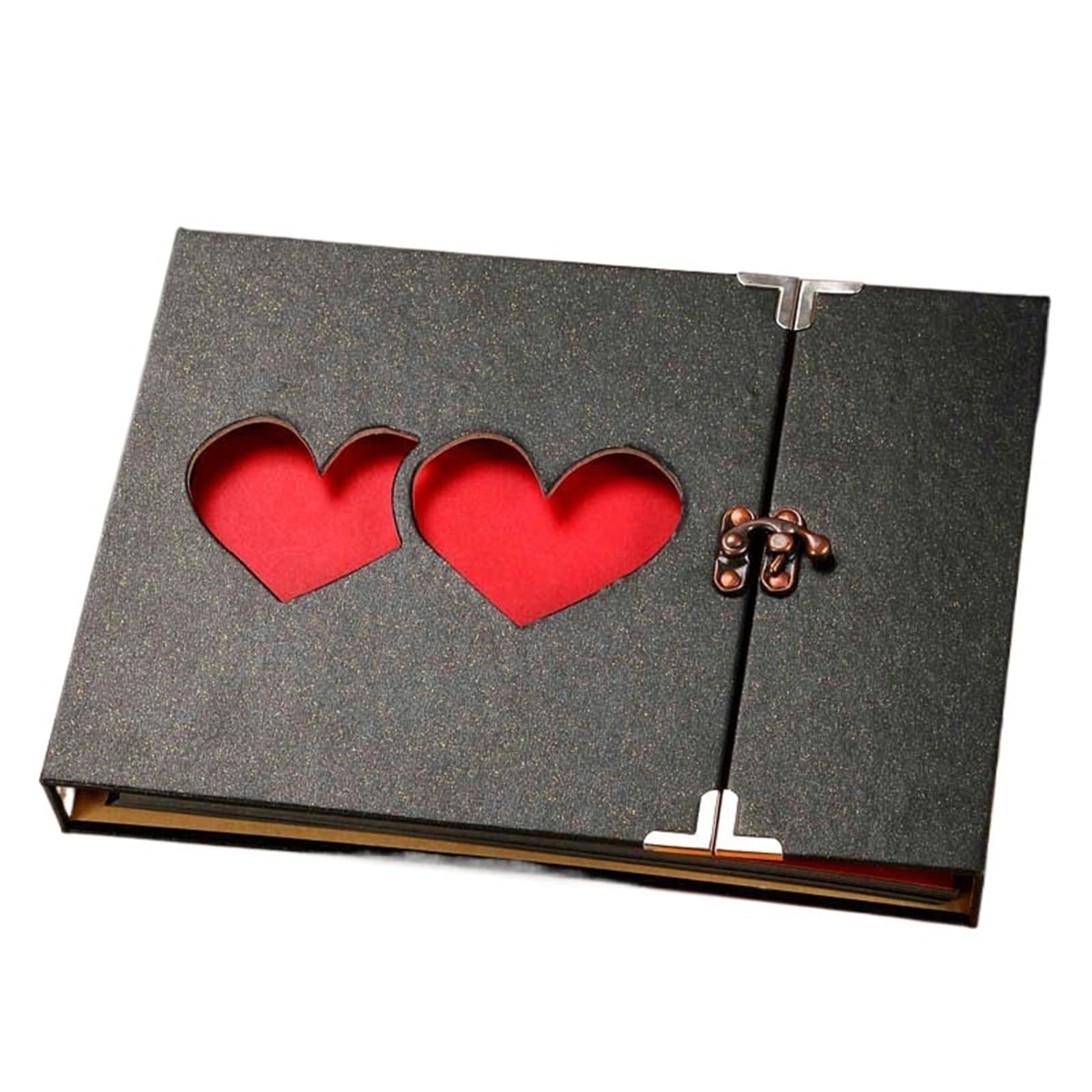 Album Fotos Álbum de fotos bricolaje for amantes, regalo cumpleaños, boda, manualidades con papel for álbumes recortes, adhesivos, 10 pulgadas(G)