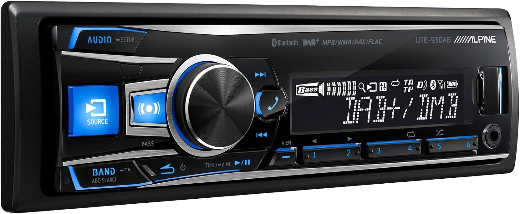 Alpine UTE-93DAB Car Stereo (Bluetooth, iPod Control:iPod Plug-In only,)
