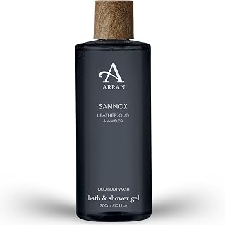 Sannox Oud Body Wash (300ml) Luxury Scottish Shower Gel with Leather and Amber, enriched with Pro Vitamin B5 - Gift for Men & Women