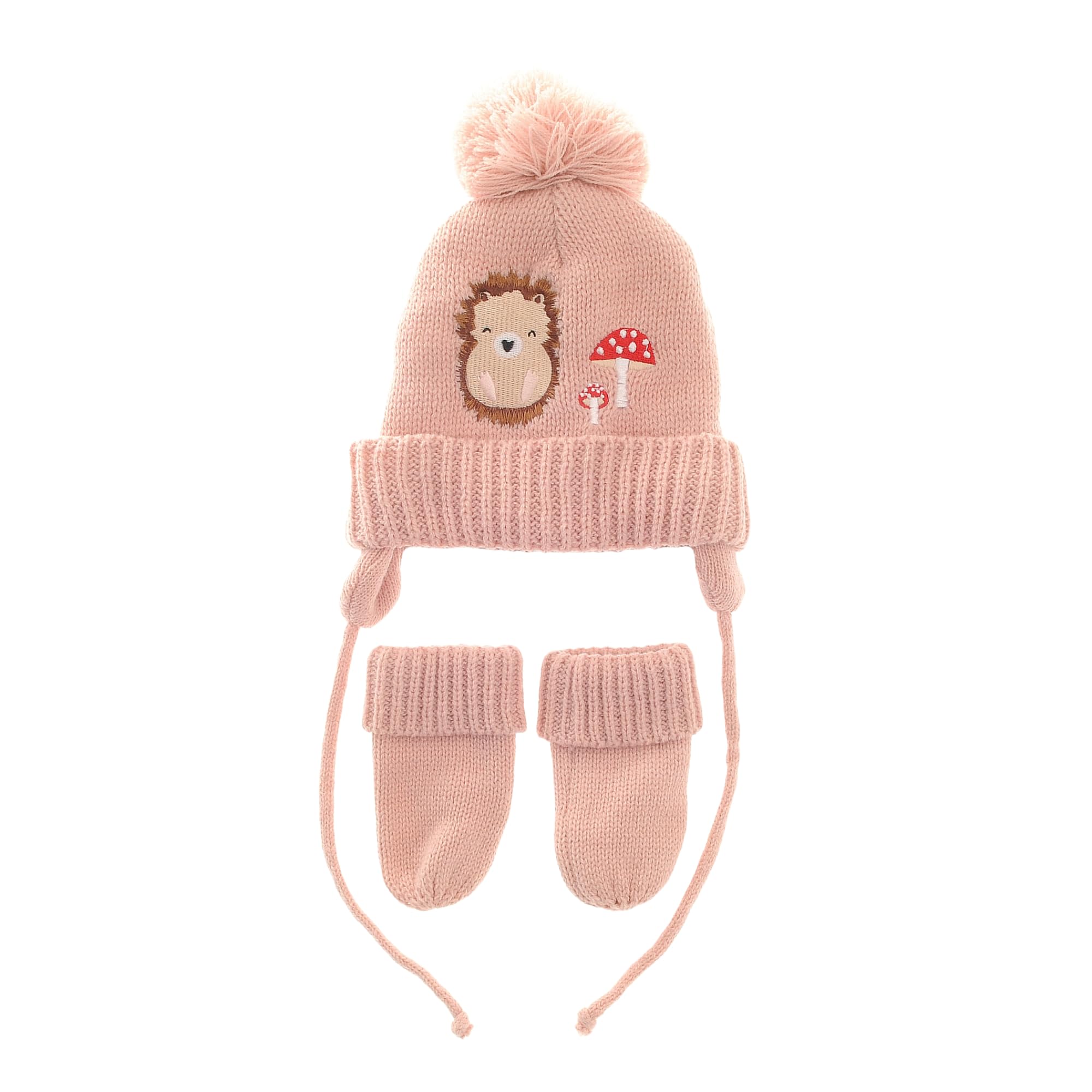 Ziggle Cosy Wool Baby Hat & Mittens Set | Soft & Warm Winter Hat & Mitts for Newborns & Toddlers 0-24 Months | UK Designed, Breathable, Gentle on Skin