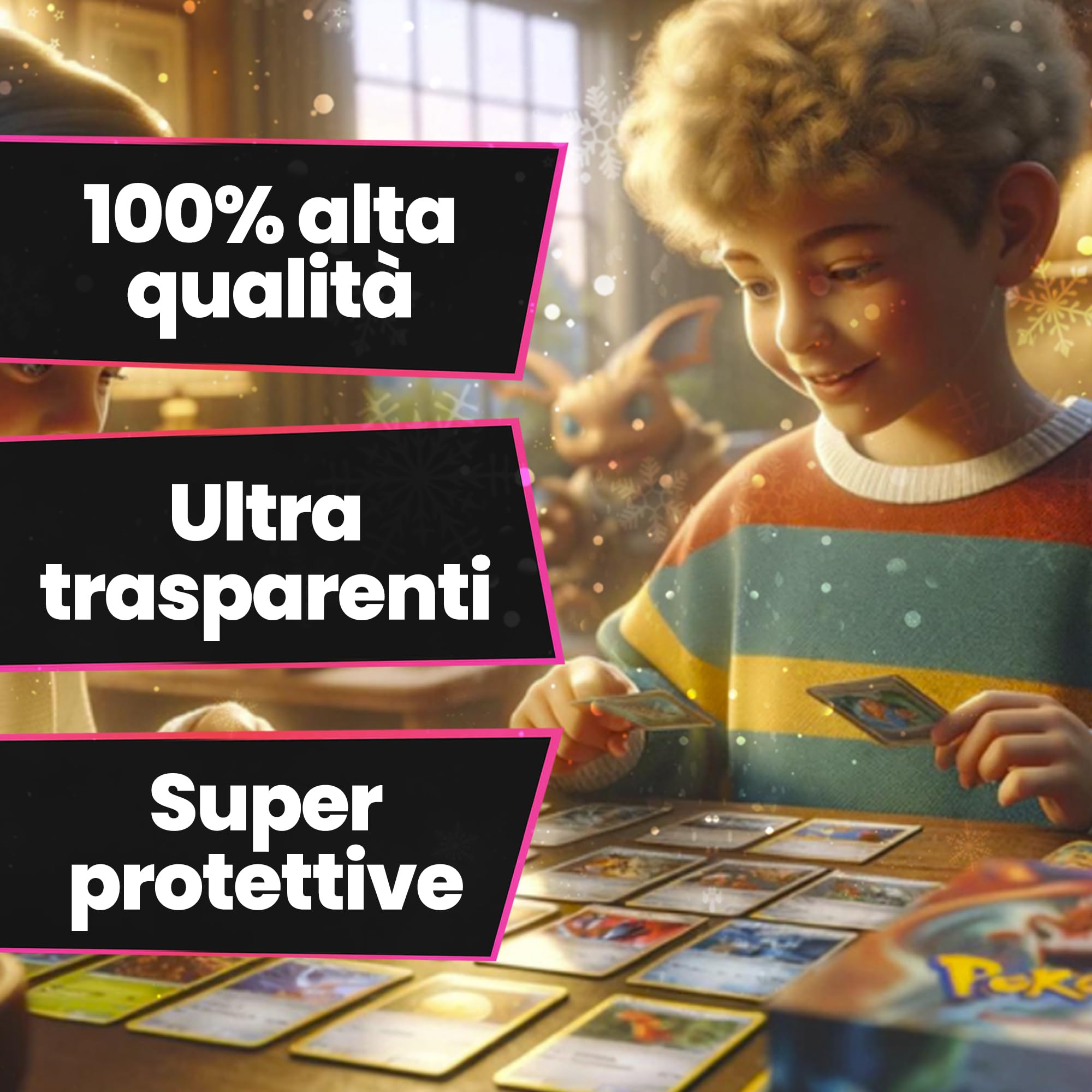 10 x 100 cartes Sleeves Perfect Size Sachets de protection 63,5 x 88 compatibles avec Pokemon et toutes les cartes à collectionner (1000 au total) (10)
