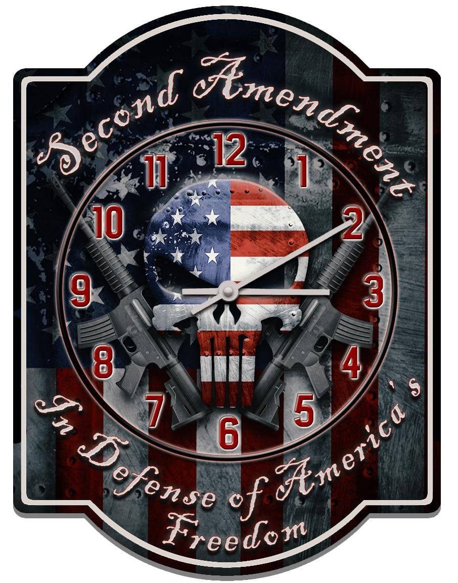 Second Amendment American Patriotic Wall Clock