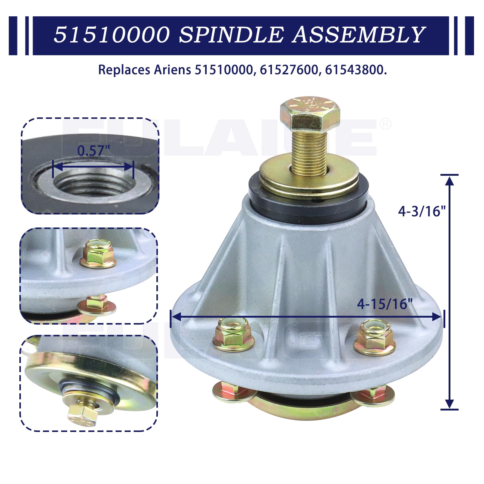 Amazon.com : FULAIGE 51510000 Spindle Assembly Replaces Gravely