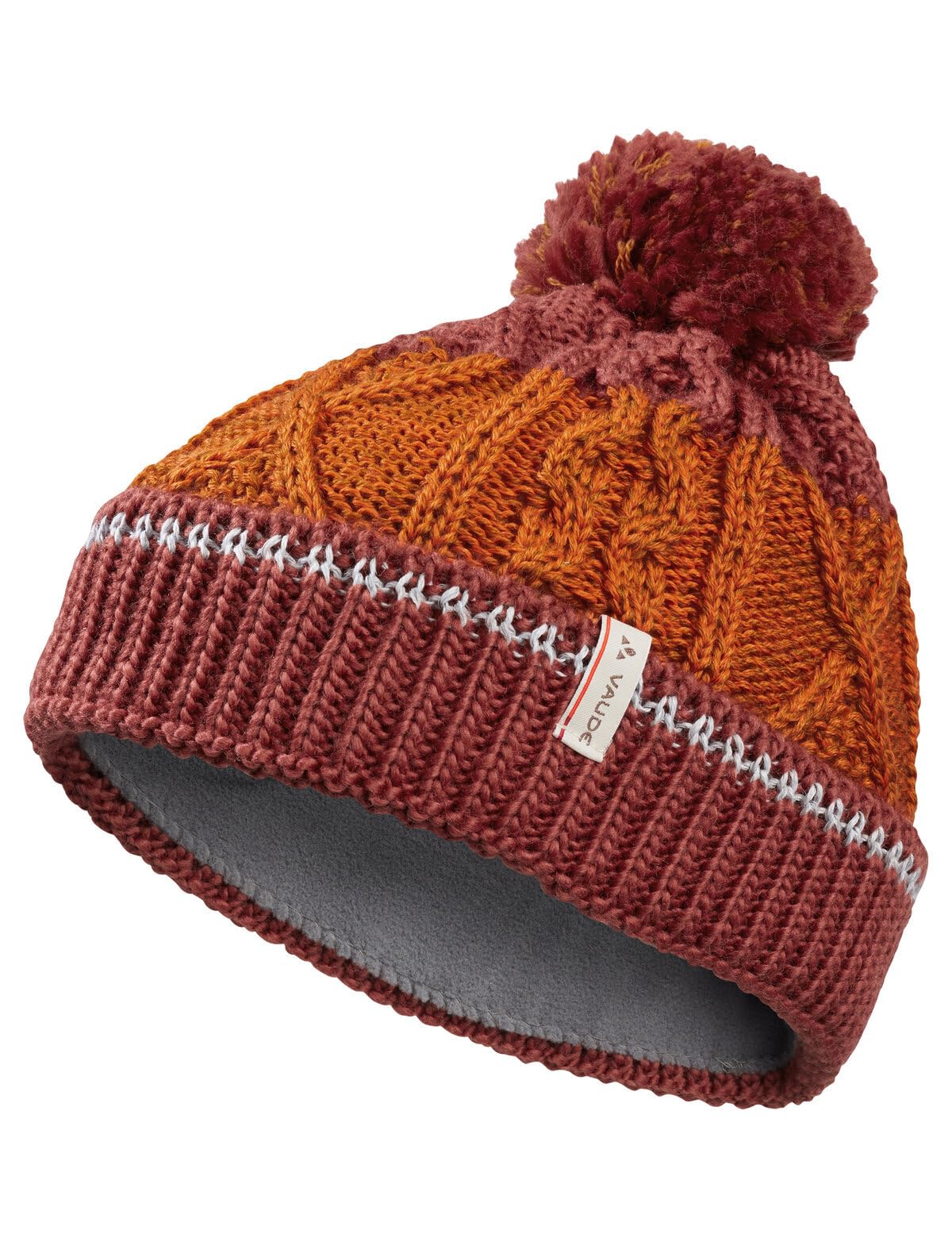 VAUDE Kinder Mütze Kids Cornua Beanie III, warm und elastisch, mit weichem Fleece-Innenfutter, redeva, S