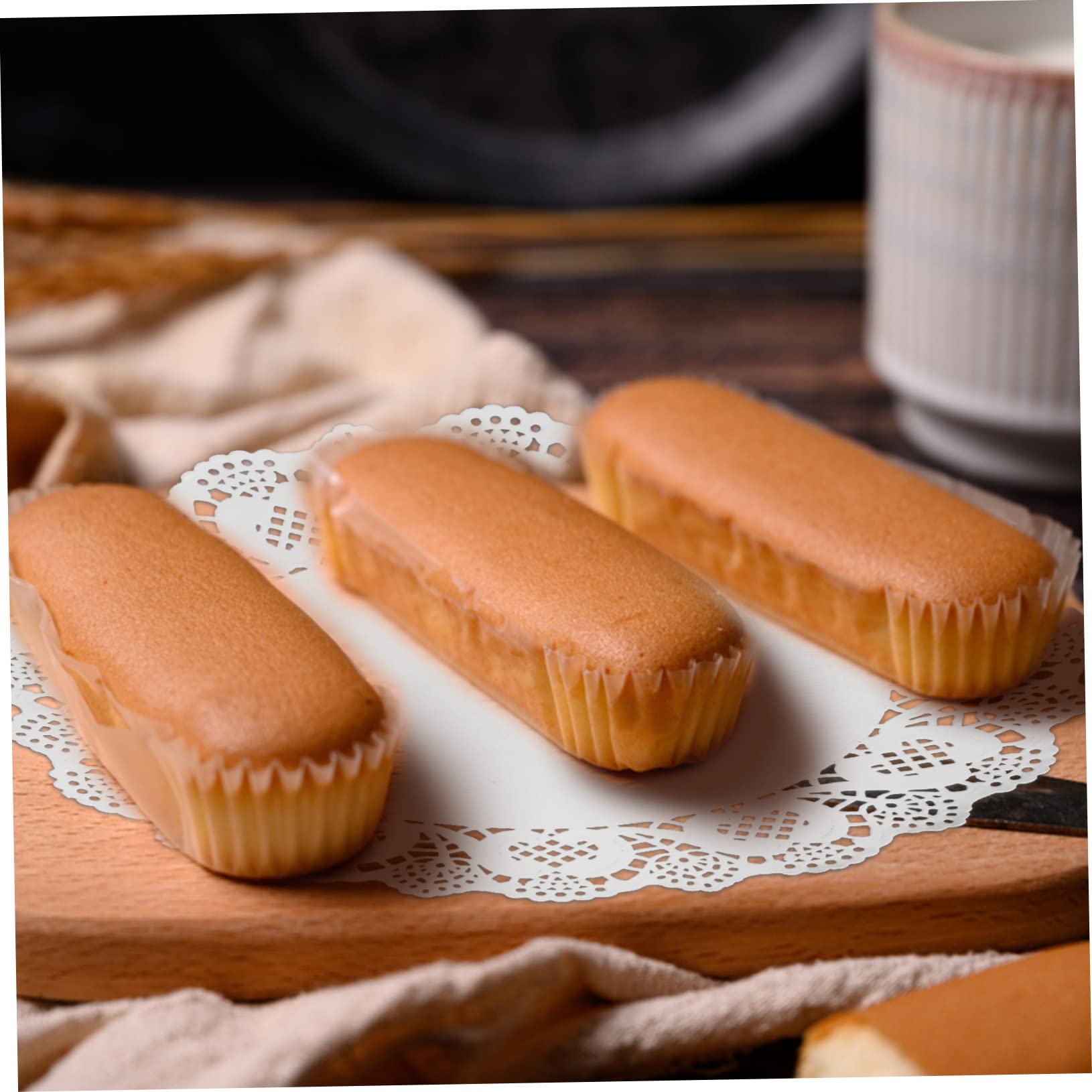 GRIRIW Set of 100 Round Paper Doilies White Paper Doilies for Craft Lace Trim