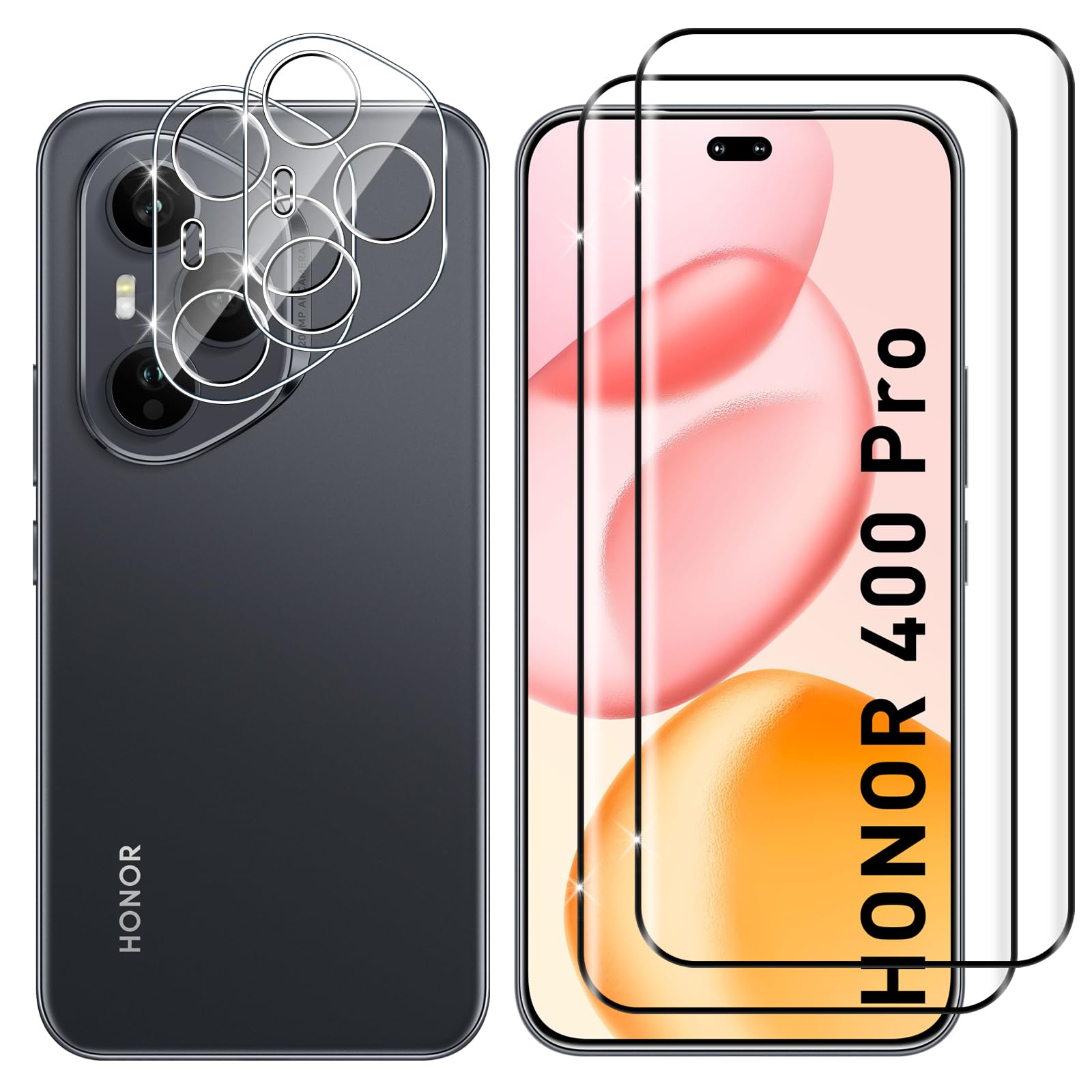 WFTE [3 Pack For HONOR 400 Smart 4G&5G / HONOR 200 Smart Screen Protector Tempered Glass,9H Hardness,Anti Scratch,Anti Fingerprint,Bubble Free,HD Clear,Dust Free Premium Protective Film,Case Friendly - View #3