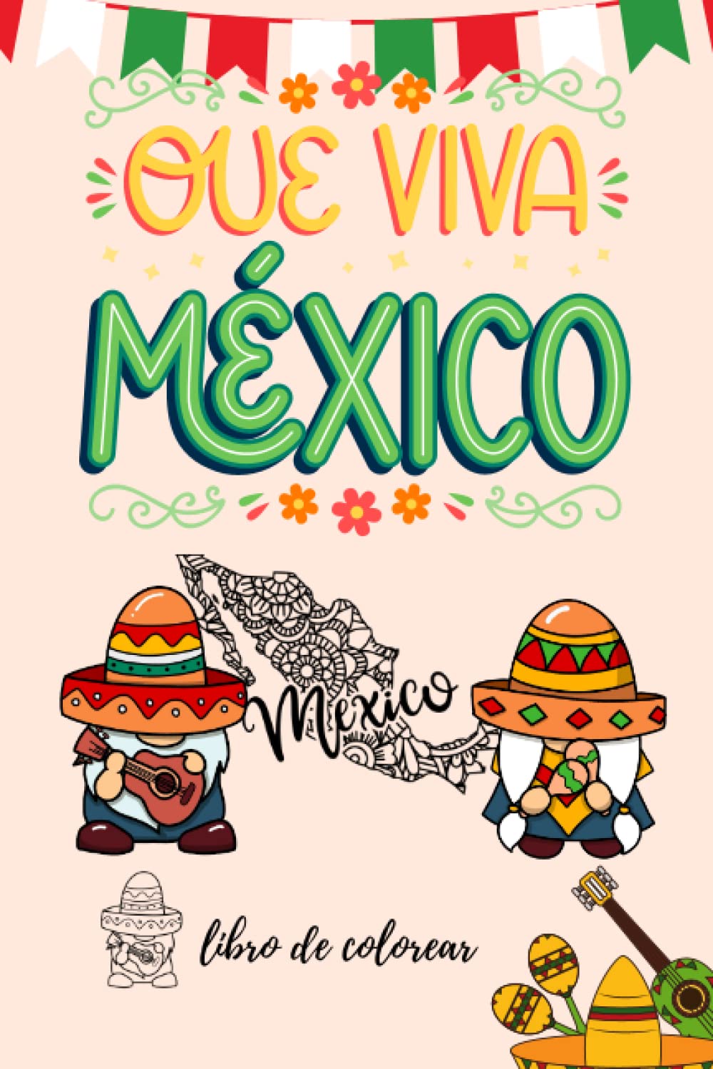 Viva México: Libro para colorear | Gnomos mexicanos | Familia