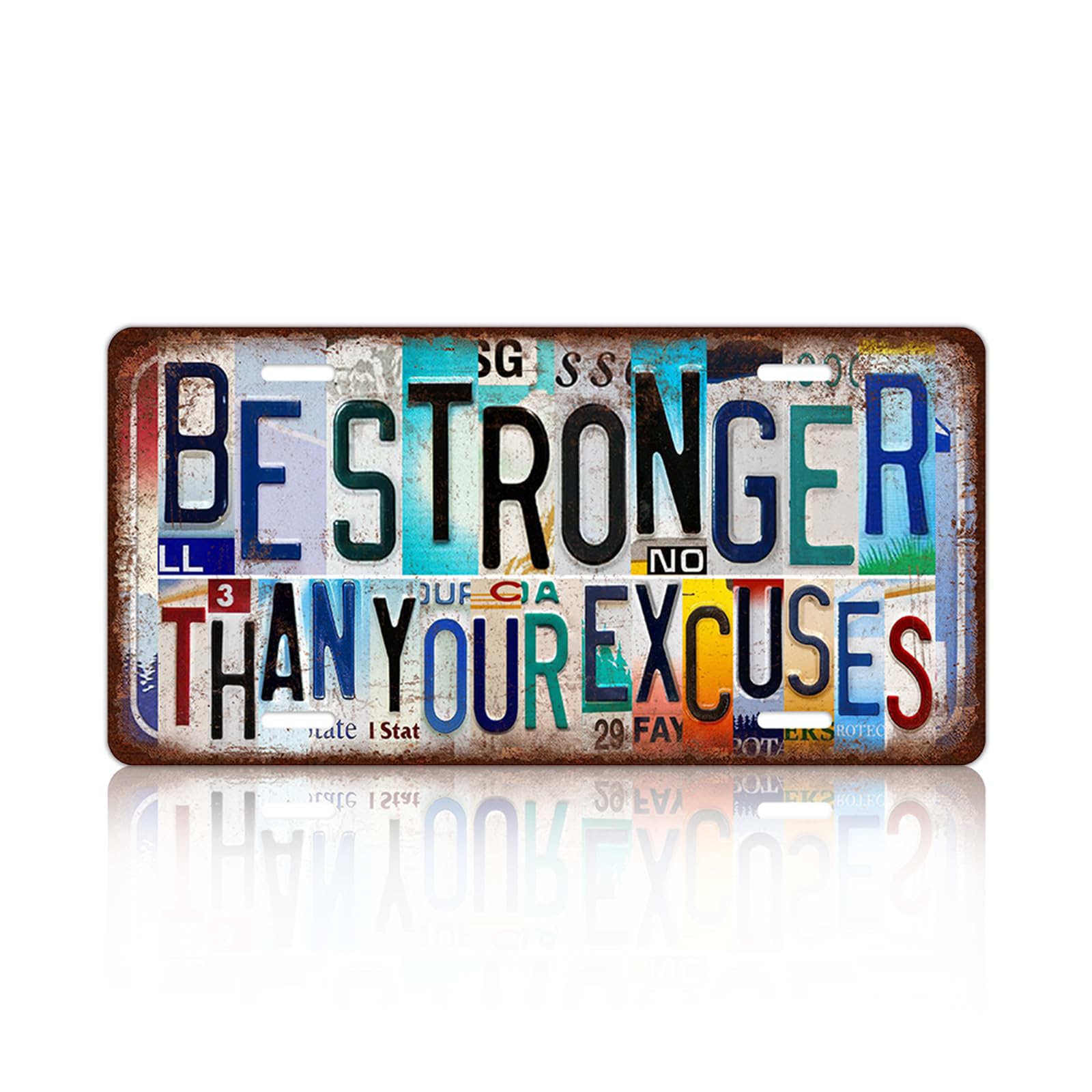 JBYMsign Vintage GYM room Wall Decor Be Stronger Than Your Excuses