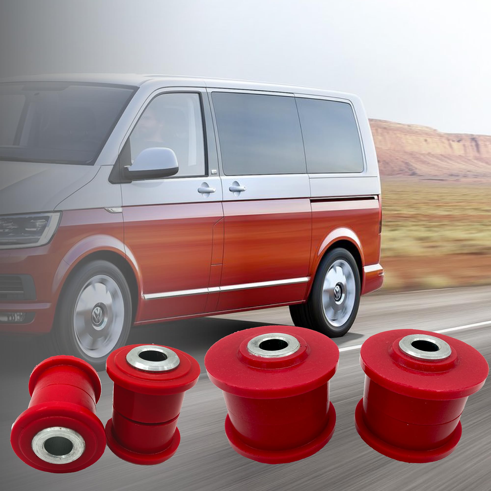 PSB Bushings - Kit Completo di Presa in Poliuretano per Braccio Trasversale Anteriore - Compatibile con VW T5/T6/T6.1 Transporter 2003-2023