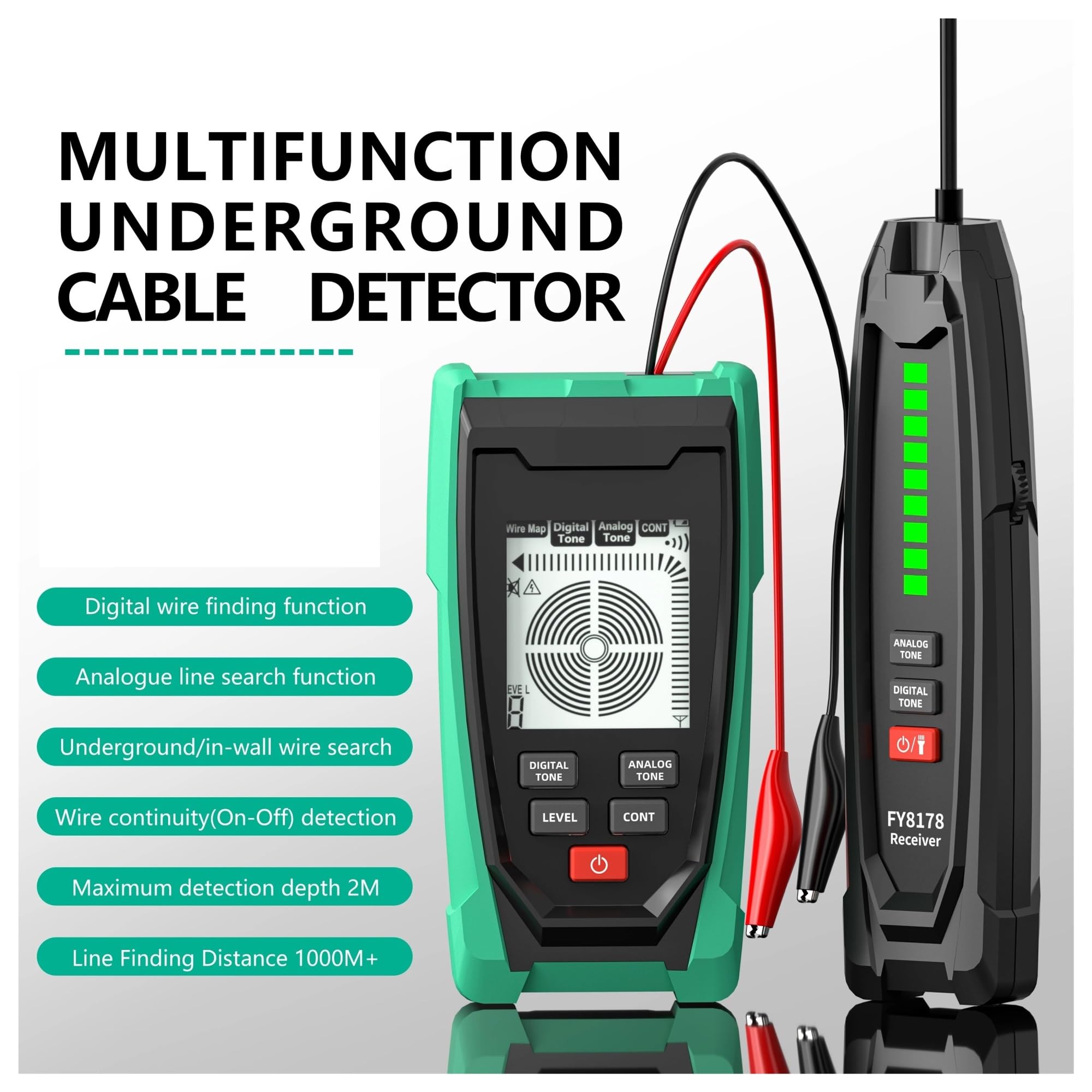 Rastreador de Cables, Detector de líneas subterráneas profesional, localizador pared, rastreador cables, metálicas, continuidad
