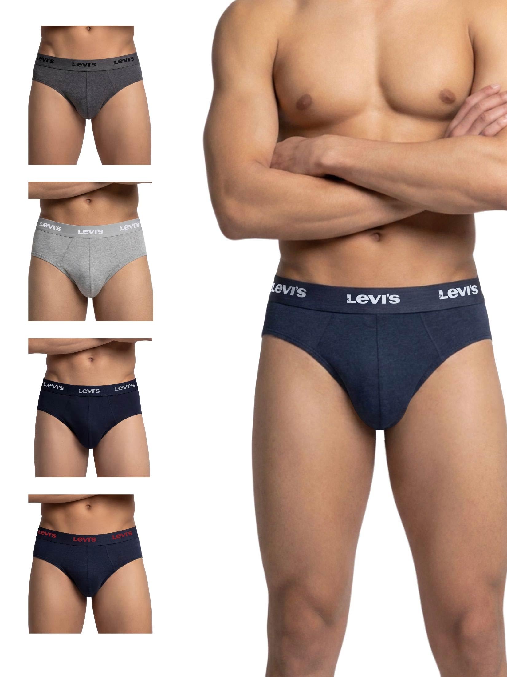 levi's Cotton Style# 009 Neo Brief for Men with Contoured Double Pouch, Tag Free Comfort & Smartskin Technology (Assorted- Pack of 5) Color & Print May Vary-picture-15