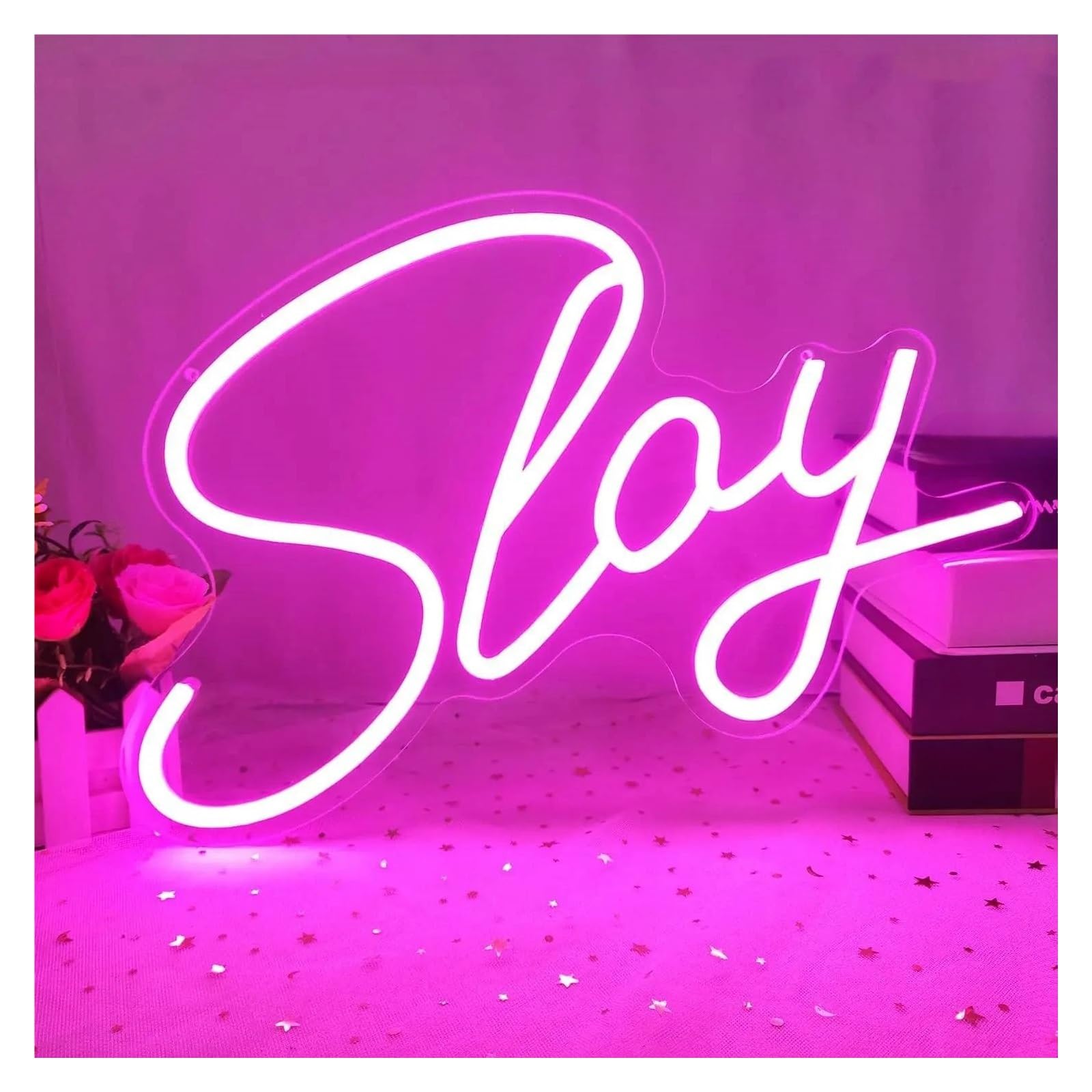 XENITE Luces Art Decoration Christmas Letrero De Neón Slay Luz LED Regulable Para Bar Fiesta Sala De Estar Club Hombre Cueva Tienda Decoración De Pared Del Salón Lámpara USB 40cmx24cm