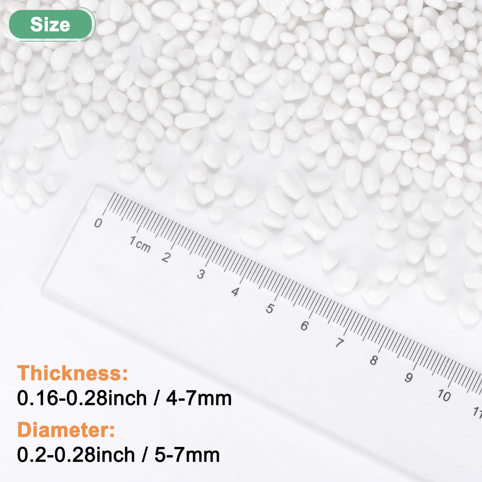 M METERXITY High Luster Round Fire Glass Beads, Glass Gems, Glass Pebbles - Image 3