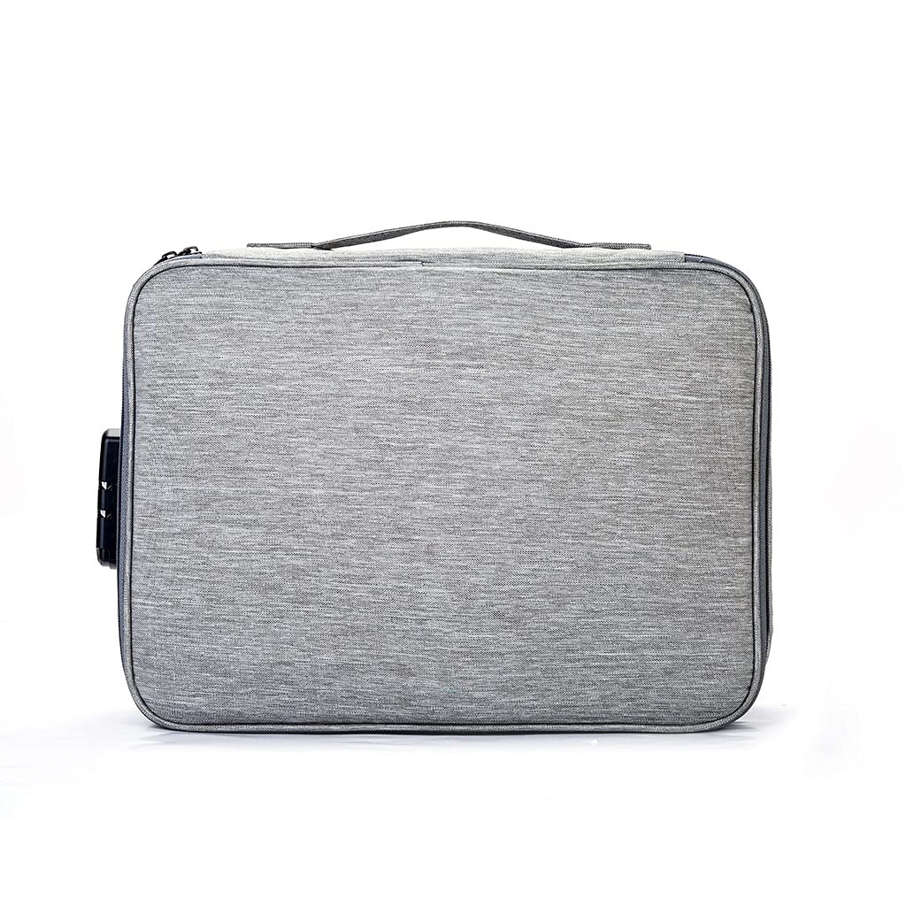 JFGCTYHXY Document organiser, Document Holder with Zipper, Bag Large, Organizer, Archive Boxes(Grey)