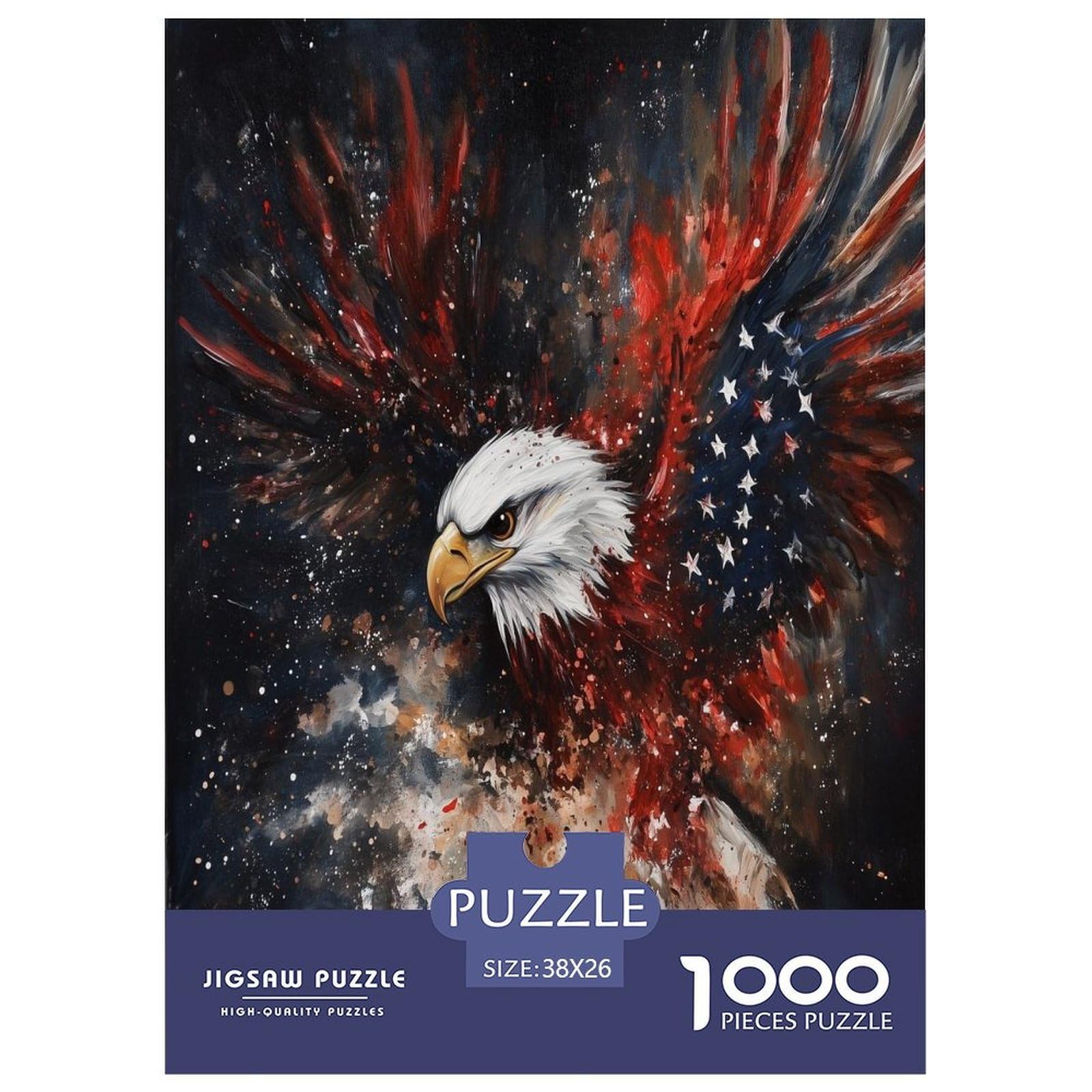 Rompecabezas de águila de 1000 piezas, juego educativo de 38x26cm ideal para compartir en familia 8