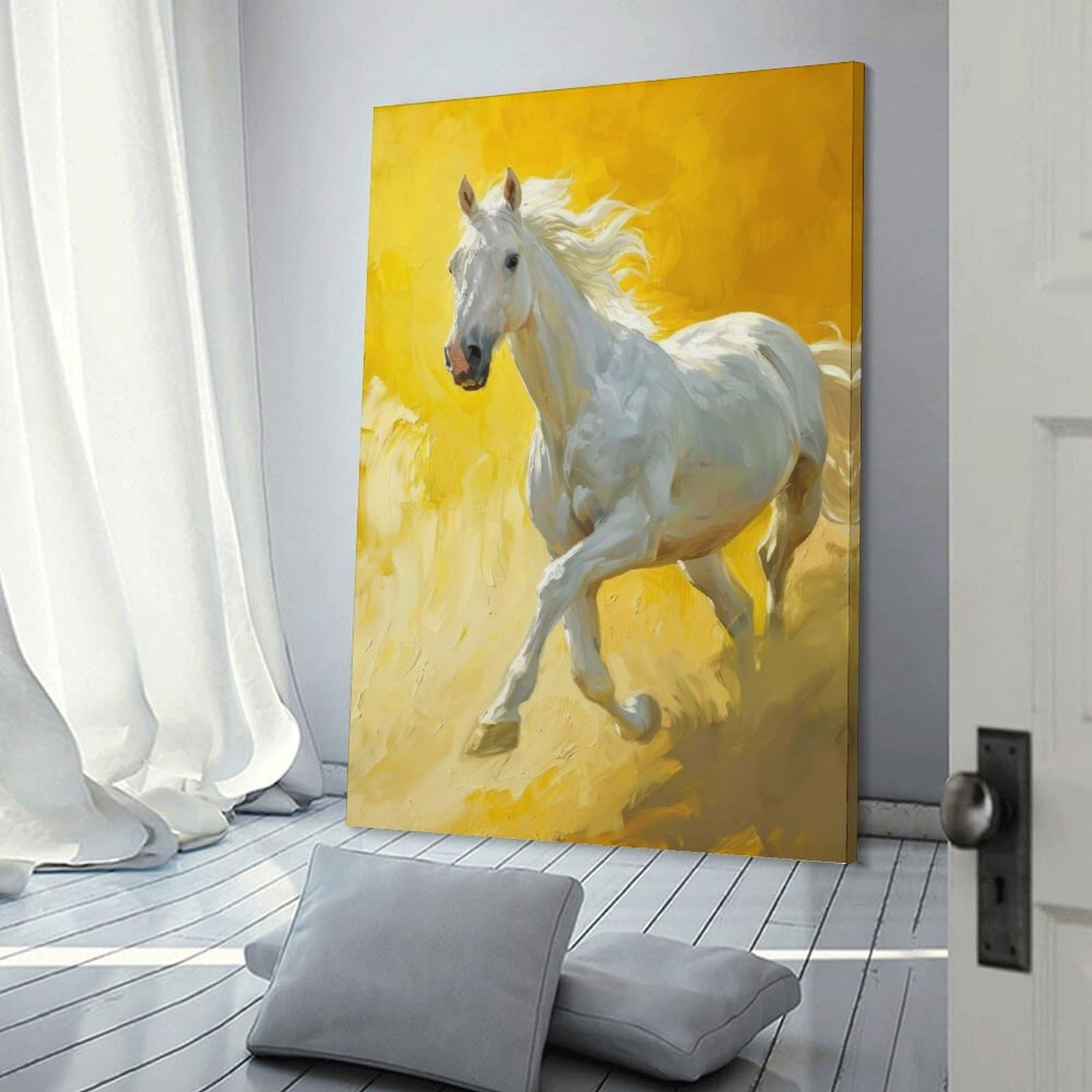 Junmoney Room Decor Wall Art Gallop Glow, 20x30inch(50x75cm), for Workspace Walls, Study Corners Or Bedrooms, A Smart Decor Choice for Study Walls
