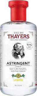 THAYERS Witch Hazel Lemon Face Astringent Skin Care with Aloe Vera, Natural Gentle Facial Astringent, for All Skin Types, 355mL