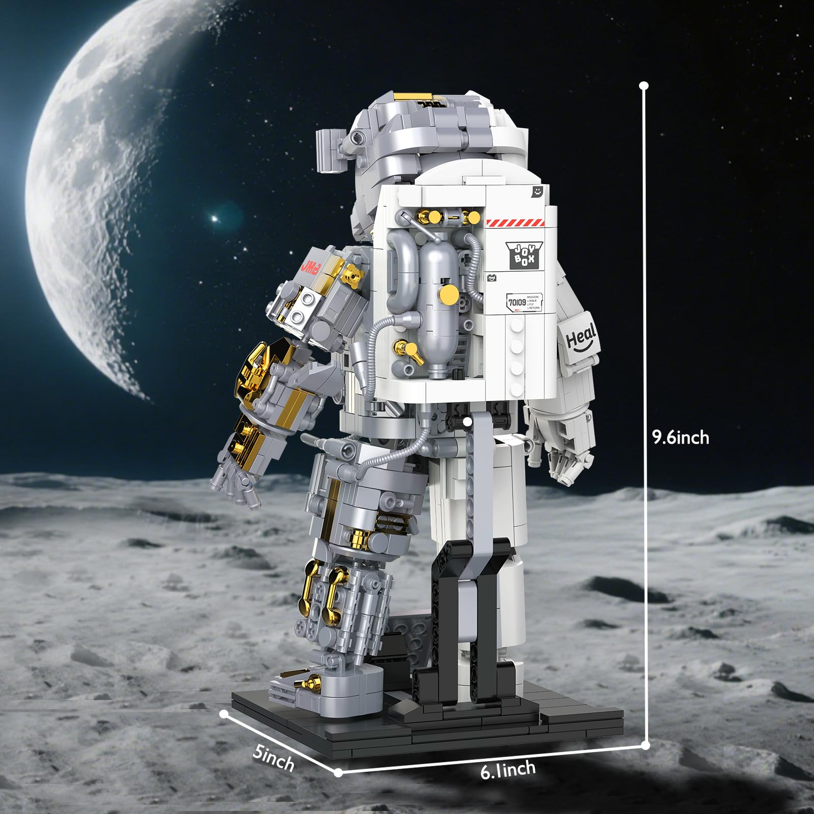 Brihappen Mechanical Spaceman Building Block Set, Space Astronaut Building Block Sets for Adults Educational Spaceman Toy - Image 2