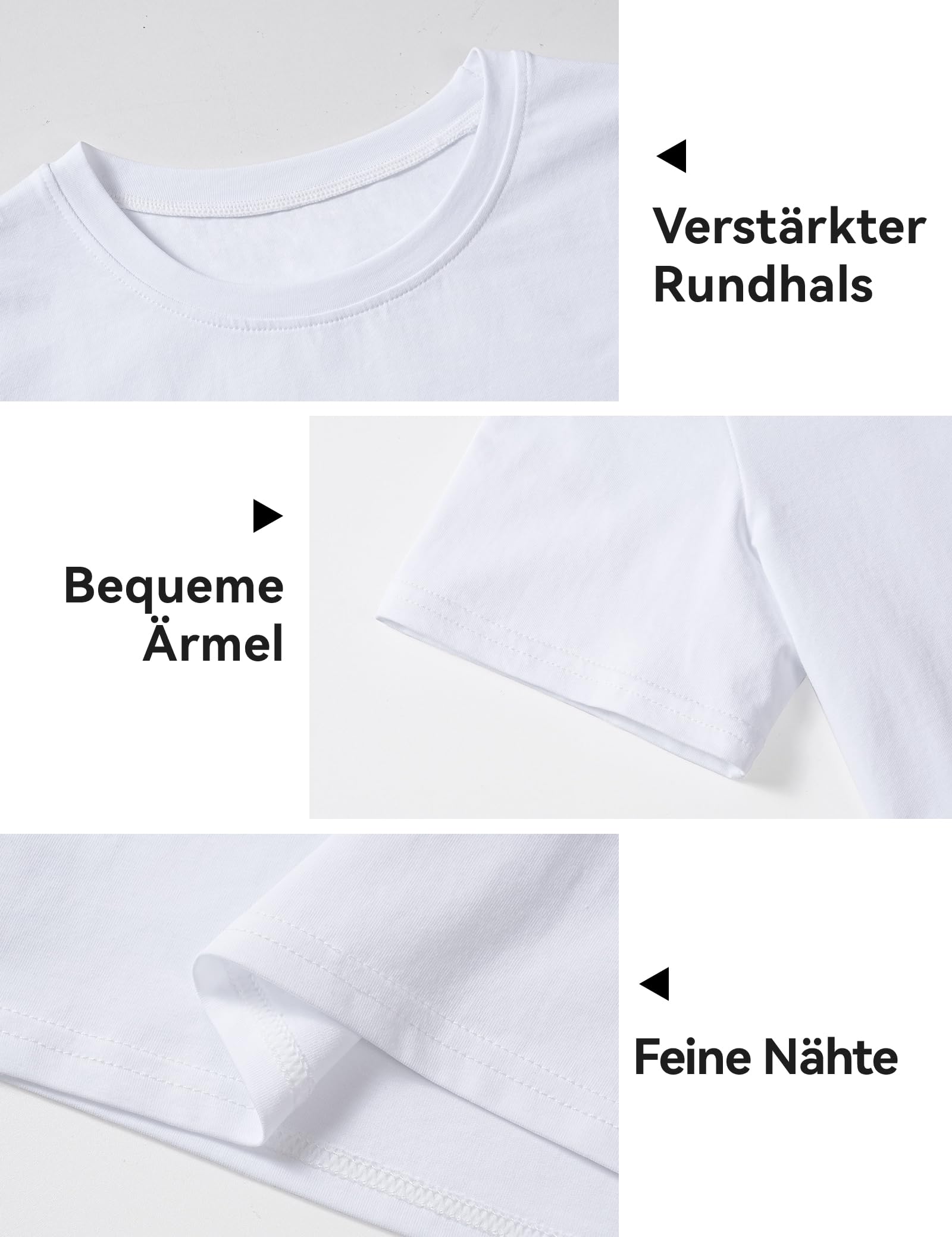 KEREDA Jungen T-Shirt 4er-Pack Kinder Kurzarm Rundhalsausschnitt Sommer Tops Basic Tshirts Einfarbige Casual Tees Sport Oberteile