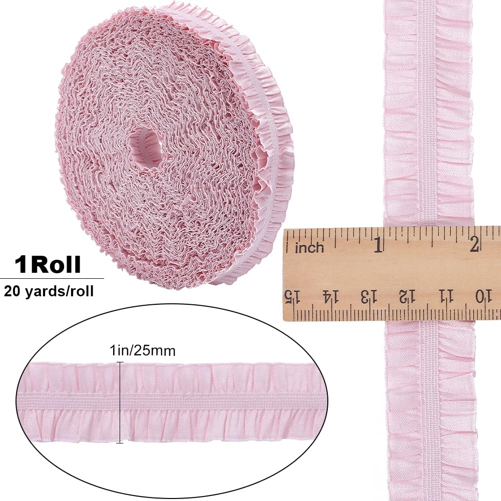 CABODYALS 5M 50mm White Pleated Ribbon Double Layer Ruffle