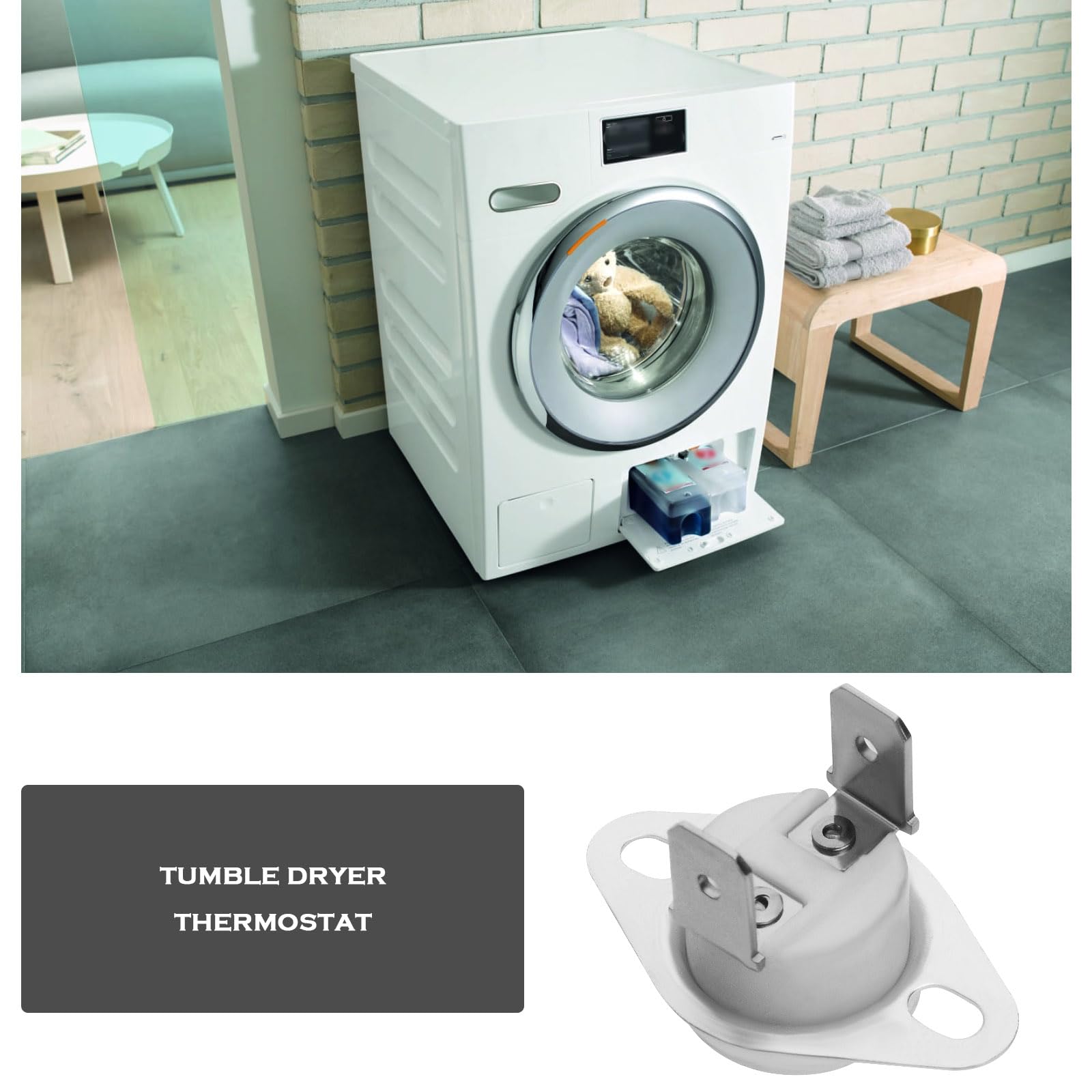 Create idea 175 °C Wäschetrockner-Thermostat Kompatibel mit Miele 