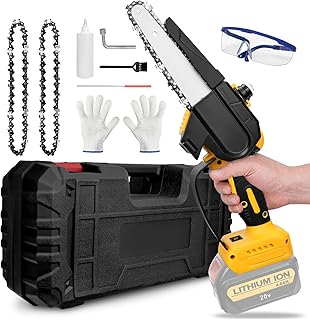 Cordless Mini Chainsaw, 2.09Lb Portable 6 Inch One-Hand Electric Chainsaw, for DeWalt 20V Max Battery, for Tree Trimming Splitting Timber Pruning Branches