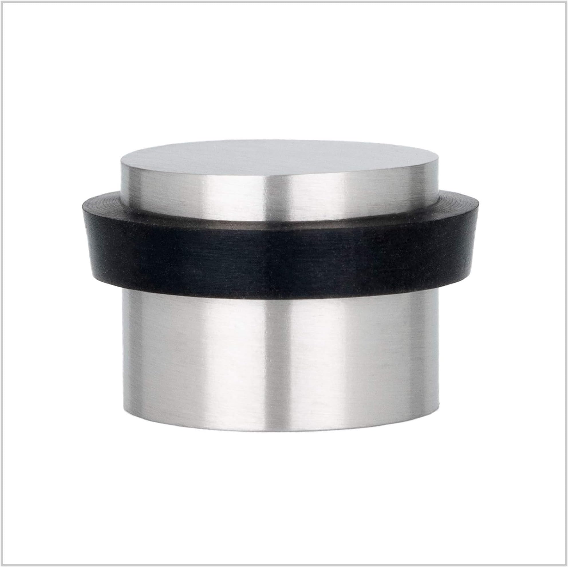 Sponsored Ad โ EVI Herrajes I-163 - Door Stop, Adhesive, Finish matt INOX (Stainless Steel) Black Rubber