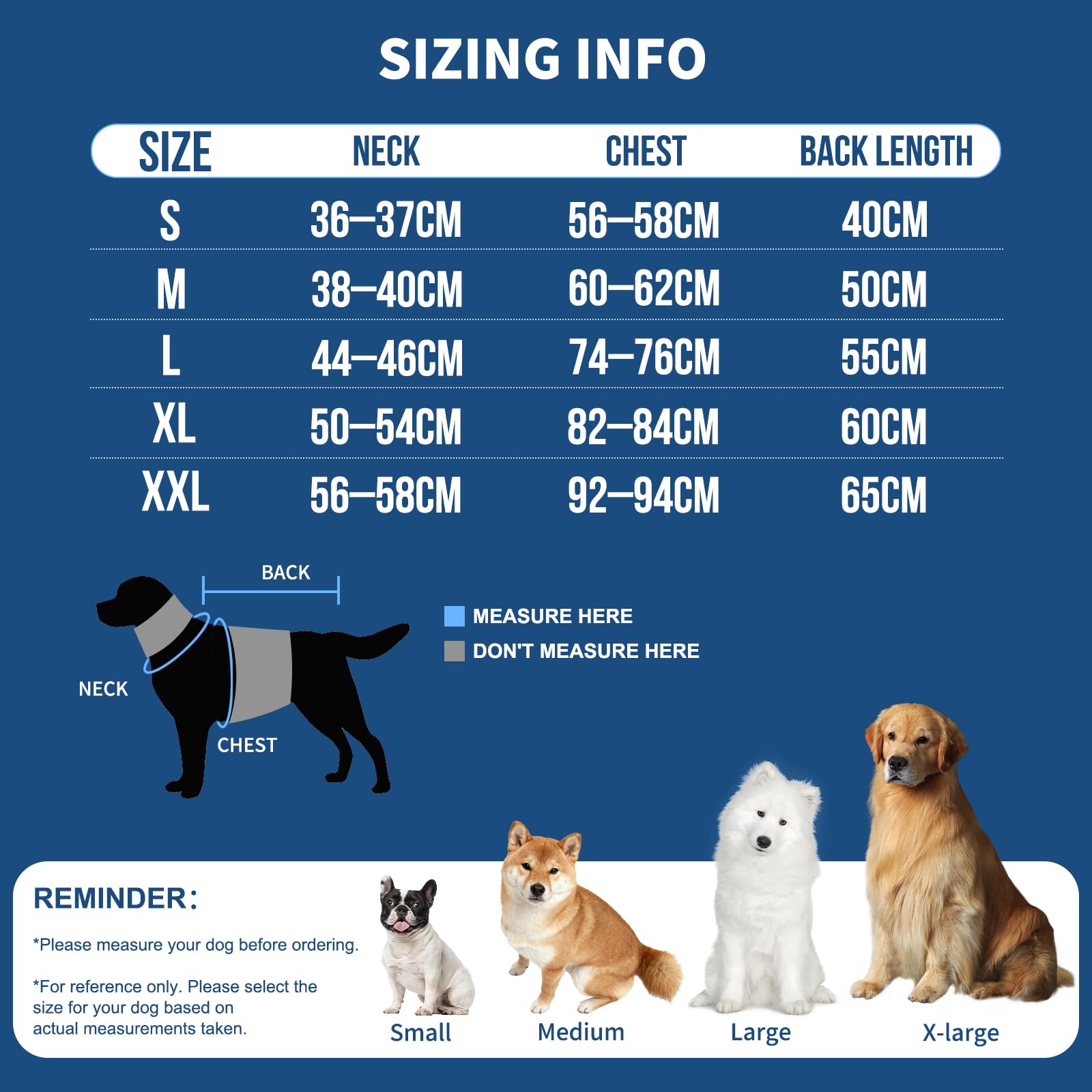 Arblina Abrigo Perros, Chaqueta Perros Reversible e Impermeable, Abrigo para Perros Mediano y Grande con Fleece Cálido, Chaleco Perros con Cremallera de Uso Sencillo, Azul, XXL